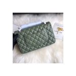 Chanel 1112 Green Medium Size 2.55 Lambskin Leather Flap Bag