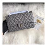 Chanel 1112 Grey Medium Size 2.55 Lambskin Leather Flap Bag