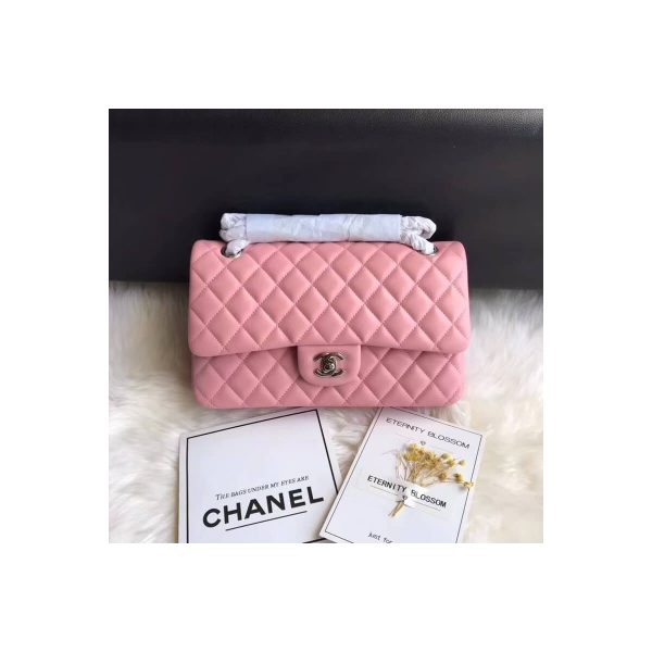 Chanel 1112 Pink Medium Size 2.55 Lambskin Leather Flap Bag