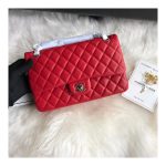 Chanel 1112 Red Medium Size 2.55 Lambskin Leather Flap Bag