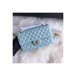 Chanel 1112 Tiffany Blue Medium Size 2.55 Lambskin Leather Flap Bag