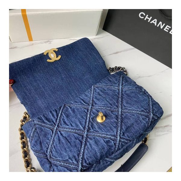 Chanel 19 Large Flap Bag AS1161 Denim