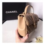 Chanel Calfskin Flap Bag With Top Handle AS0804