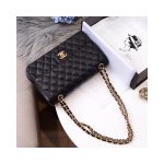 Chanel Caviar Calfskin Classic Flap Bag A01112 Black