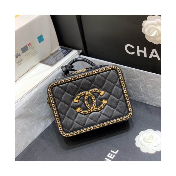 Chanel Chain Around CC Filigree Small Vanity Bag AS1785