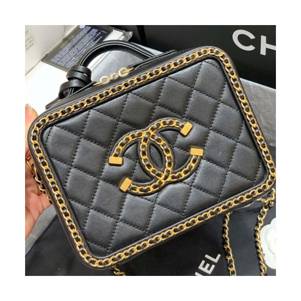 Chanel Chain Around CC Filigree Small Vanity Bag AS1785