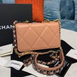 Chanel Goatskin Quilted 19 WOC Flap Bag On Chain 422740