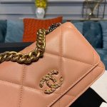 Chanel Goatskin Quilted 19 WOC Flap Bag On Chain 422740