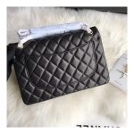 Chanel Lambskin 30cm Classic Flap Bag A1113 Black