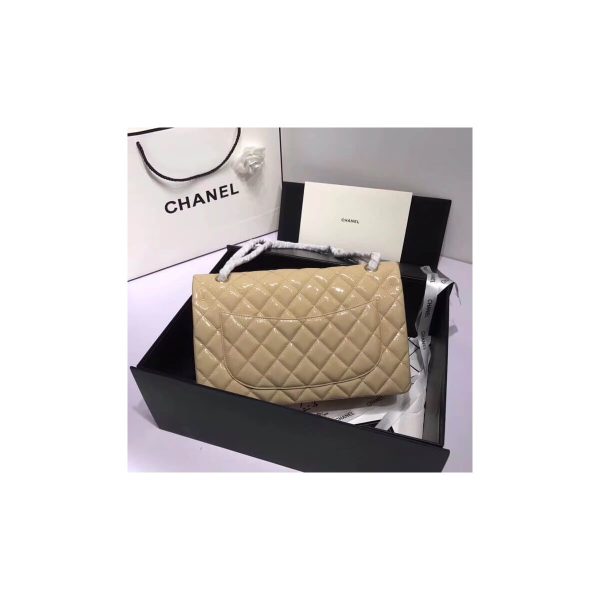 Chanel Pantent Leather 30cm Classic Flap Bag A1113