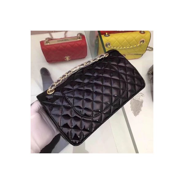 Chanel Pantent Leather Classic Flap Bag A01112