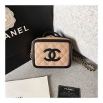 Chanel Quilted Caviar Small Vanity Case A93342