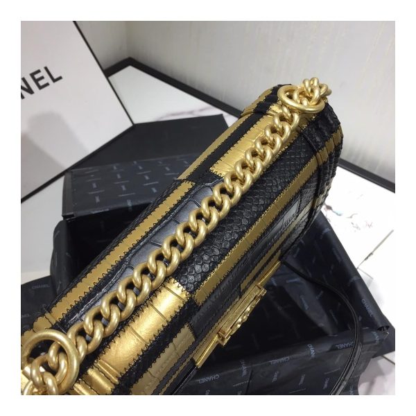 Chanel Small Boy Chanel Handbag A67085 Gold/Black