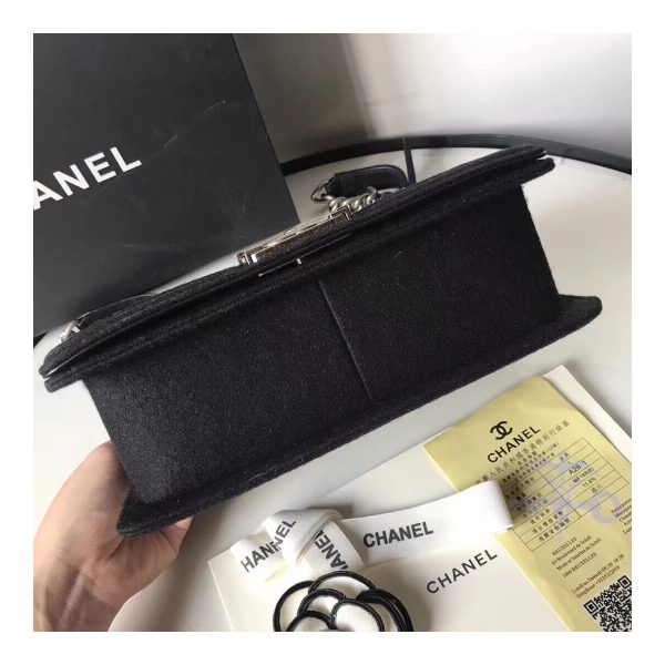 Chanel Wool Boy Chanel Handbag A67086