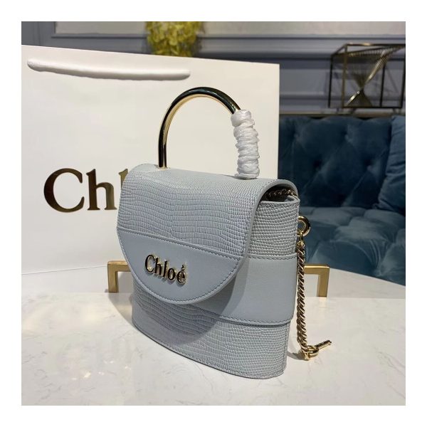 Chloe Small Aby Lock Chain Bag Embossed Lizard Effect S1220
