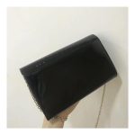 Christian Dior Black 30 Montaigne Patent Calfskin Wallet On Chain S2059