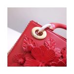 Christian Dior Lambskin Embroidered Flowers Mini "Lady Dior" Bag M0565