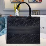 Christian Dior Oblique Embossed Calfskin Leather Book Tote M1296