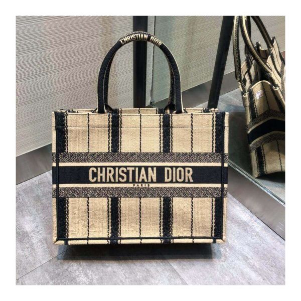 Christian Dior Small Bayadère Embroidered Dior Book Tote M1296