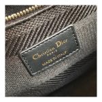 Christian Dior Textile Fabric Medium Lady Dior Bag L4455