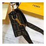 Fendi Brown Fabric Baguette Bag 8BR600