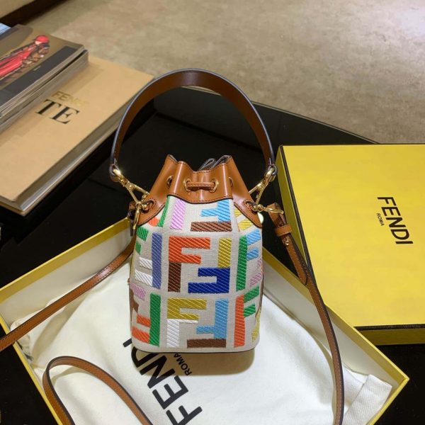 Fendi Mon Tresor Bag in Beige Canvas 8BS010