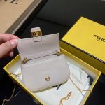 Fendi Nano Baguette Charm in Beige Canvas 7AR844