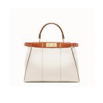 Fendi Peekaboo Iconic Medium Leather Bag 8BN290 White