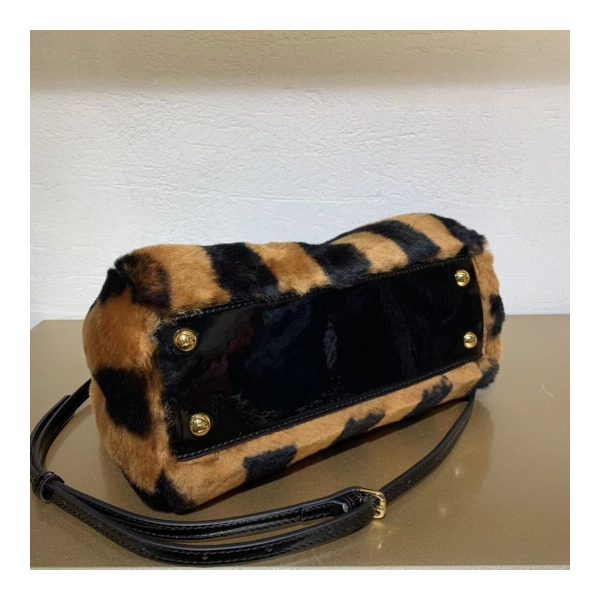 Fendi Peekaboo Iconic Mini Black Mink Bag 8BN244