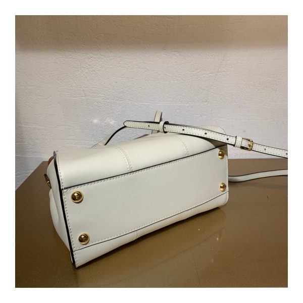 Fendi Peekaboo Iconic Mini Leather Bag 8BN244 White