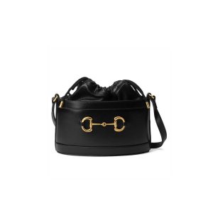 Gucci 1955 Horsebit Bucket Bag 602118 Black