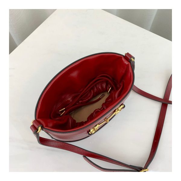 Gucci 1955 Horsebit Bucket Bag 602118 Red