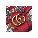 Gucci Anniversary GG Marmont Small Panther Velvet Shoulder Bag 443496