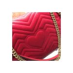 Gucci Anniversary GG Marmont Small Panther Velvet Shoulder Bag 443496