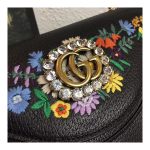 Gucci Floral Embroidered Small Leather Shoulder Bag 499617
