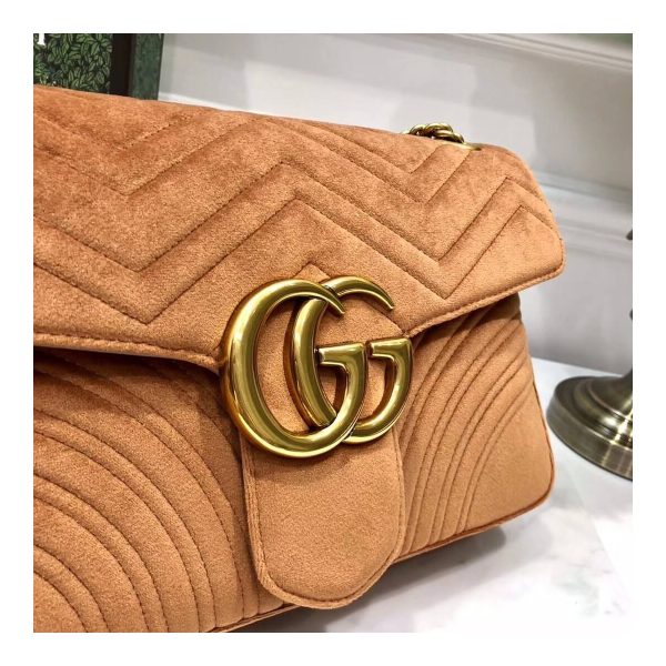 Gucci GG Marmont Medium Velvet Shoulder Bag 443496