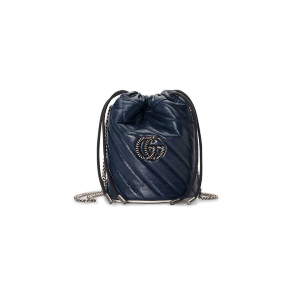 Gucci GG Marmont Mini Bucket Bag 573817 Blue