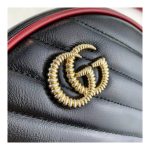 Gucci GG Marmont Mini Round Shoulder Bag 550154 Black