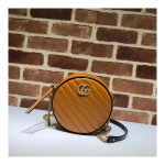 Gucci GG Marmont Mini Round Shoulder Bag 550154 Cognac