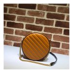 Gucci GG Marmont Mini Round Shoulder Bag 550154 Cognac