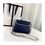 Gucci GG Marmont Mini Top Handle Bag 583571 Blue