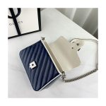 Gucci GG Marmont Mini Top Handle Bag 583571 Blue