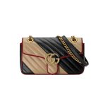 Gucci GG Marmont Small Shoulder Bag 443497 Beige/Black