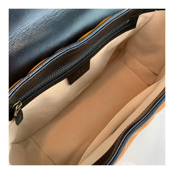 Gucci GG Marmont Small Top Handle Bag 498110 Cognac