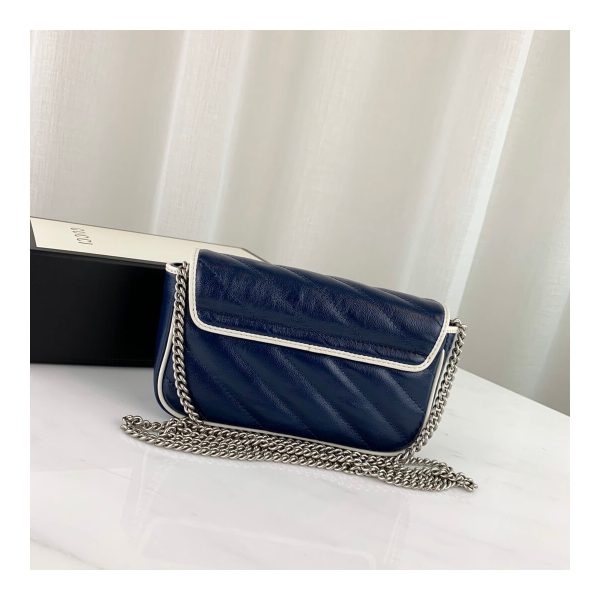 Gucci GG Marmont Super Mini Bag 574969 Blue