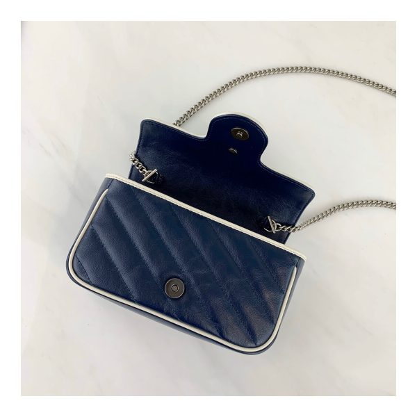 Gucci GG Marmont Super Mini Bag 574969 Blue
