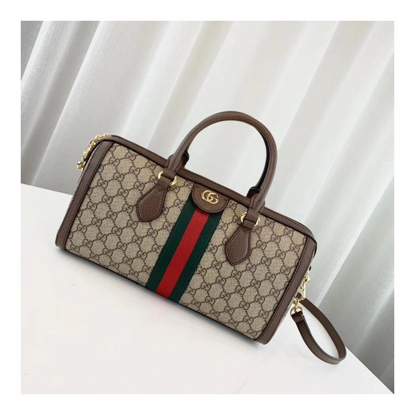 Gucci Ophidia GG Medium Top Handle Bag 524532 Coffee
