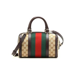 Gucci Vintage Web Original GG Boston Bag 269876 Coffee