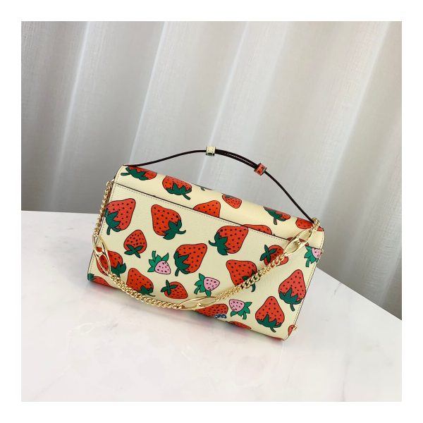 Gucci Zumi Strawberry Print Small Shoulder Bag 572375