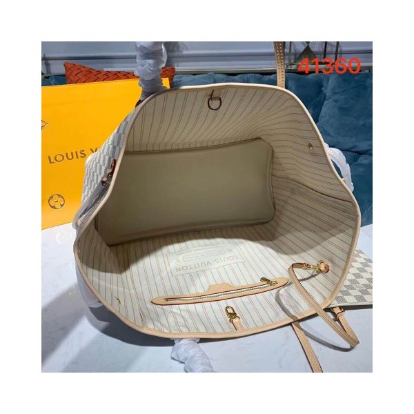 Louis Vuitton Damier Azur Canvas Neverfull GM N41360 Beige